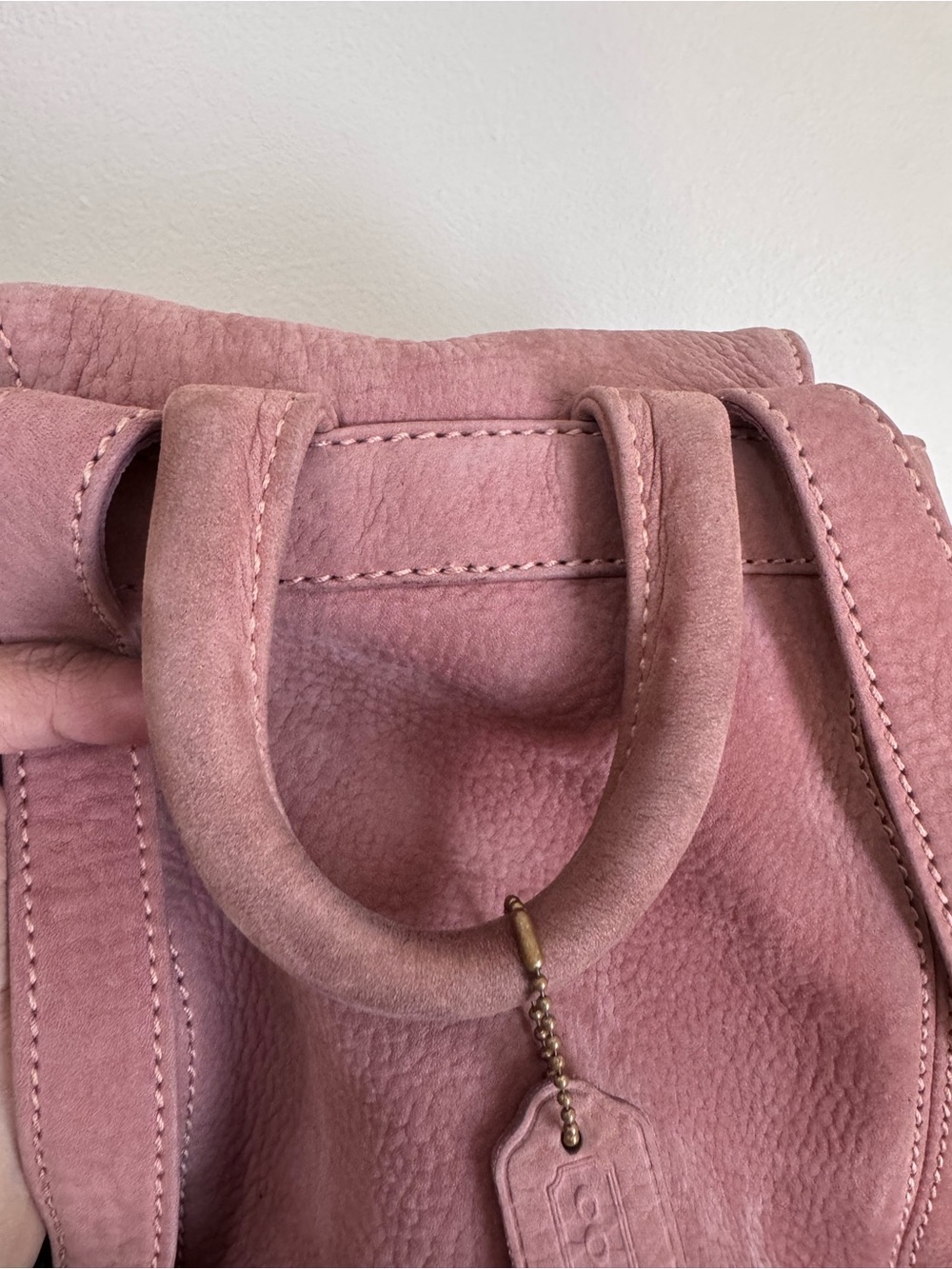 Vintage Coach Nubuc Sonoma Small Backpack (4938) in Rose Pink - Picture 11 of 16